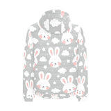 Rabbit cloud Pattern Men's Padded Hooded Jacket