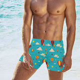 Hot Air Balloon Sky Pattern Men's Swimming Trunks