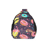 Colorful donut glaze pattern All Over Print Chest Bag