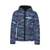 Shark pattern Kids' Boys' Girls' Padded Hooded Jacket