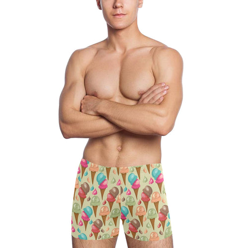 Colorful ice cream pattern Men's Swimming Trunks