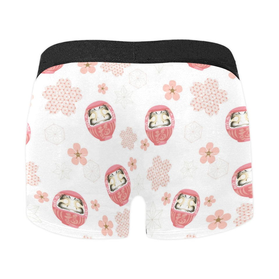 Daruma japanese wooden doll cherry blossom flower Men's All Over Print Boxer Briefs Men's Underwear