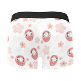 Daruma japanese wooden doll cherry blossom flower Men's All Over Print Boxer Briefs Men's Underwear