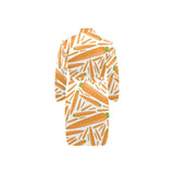 Carrot Pattern Print Design 02 Men's Long Sleeve Belted Night Robe