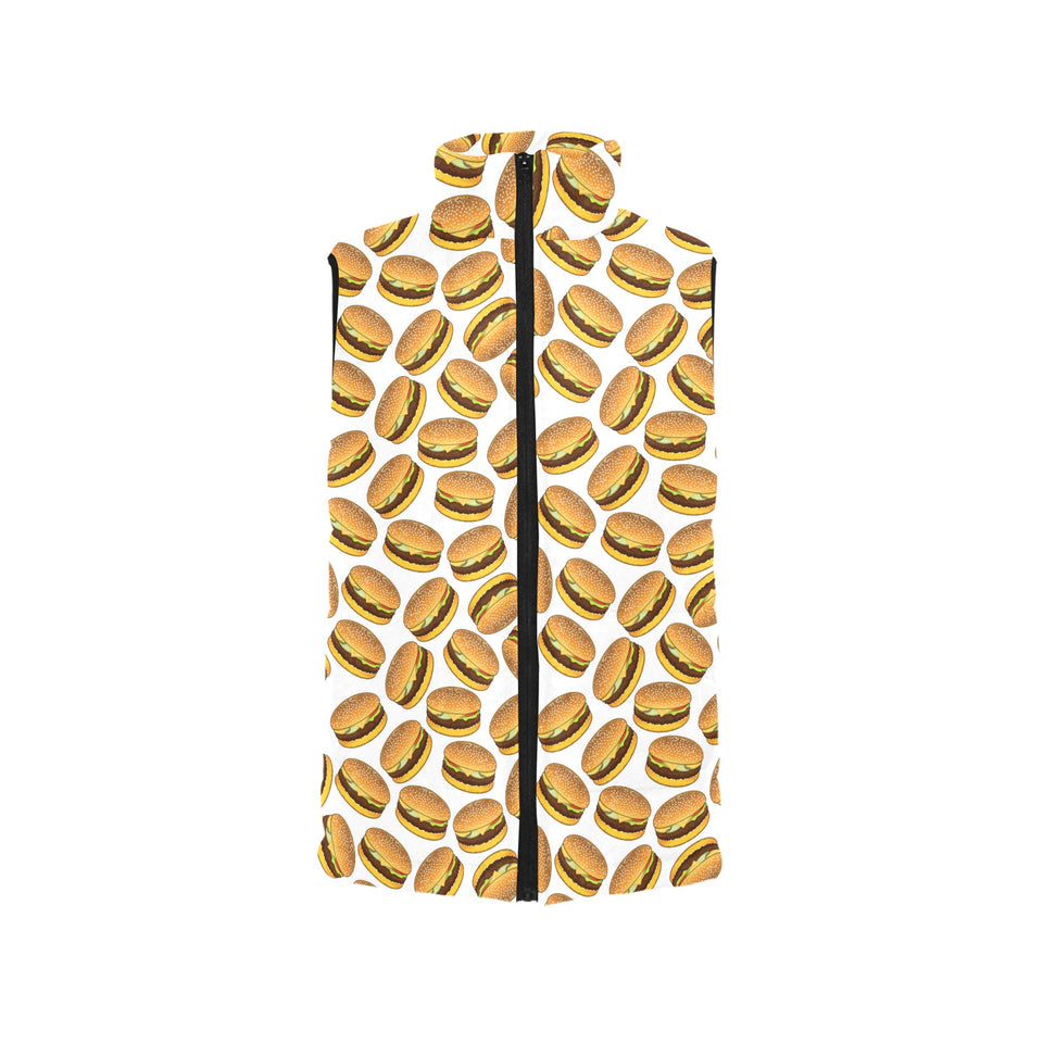 Hamburger Pattern Print Design 03 Men's Padded Vest