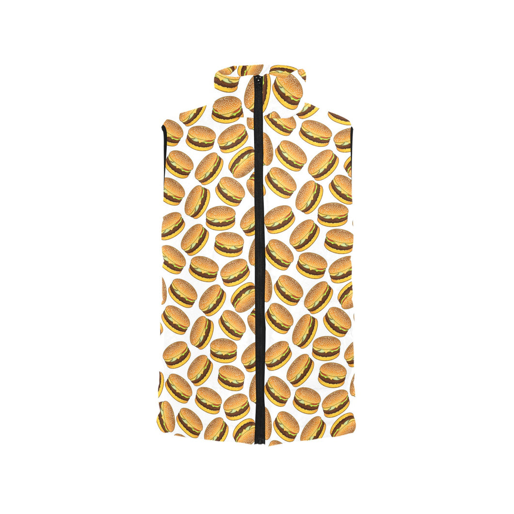 Hamburger Pattern Print Design 03 Men's Padded Vest