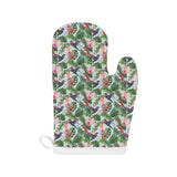 Hummingbird Pattern Print Design 05 Heat Resistant Oven Mitts