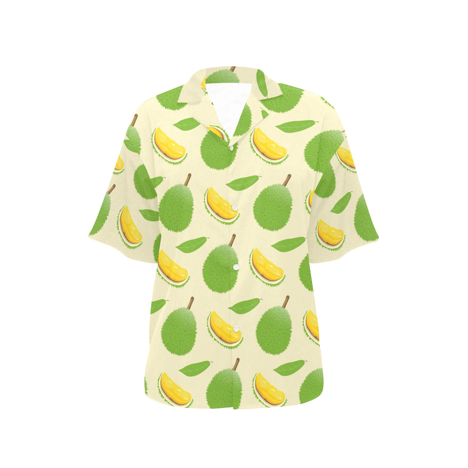 Durian pattern Women's All Over Print Hawaiian Shirt