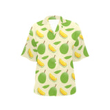 Durian pattern Women's All Over Print Hawaiian Shirt
