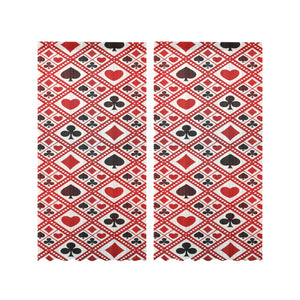 Casino Cards Suits Pattern Print Design 03 Gauze Curtain