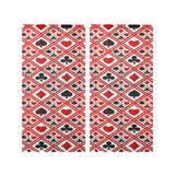 Casino Cards Suits Pattern Print Design 03 Gauze Curtain
