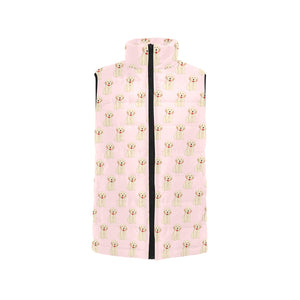 Golden Retriever Pattern Print Design 02 Men's Padded Vest
