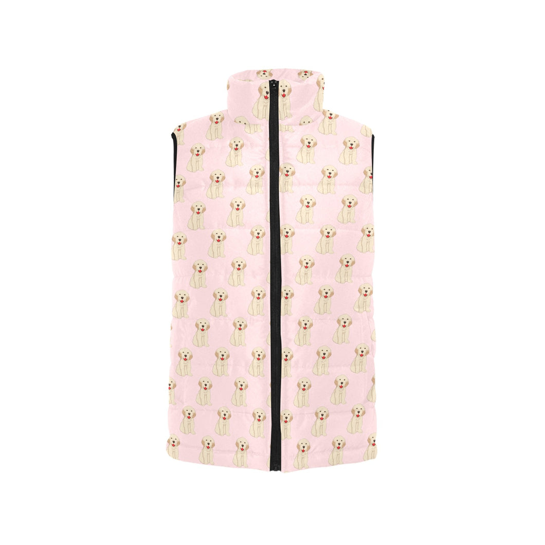Golden Retriever Pattern Print Design 02 Men's Padded Vest