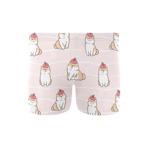 Cute Shiba Inu Dog Apple pattern Men's Swimming Trunks