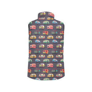 Camper Van Pattern Print Design 02 Men's Padded Vest