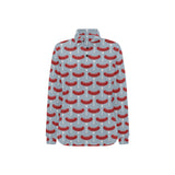 Sausage Pattern Print Design 02 Women's Long Sleeve Polo Shirt