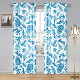 Coral Reef Pattern Print Design 01 Gauze Curtain