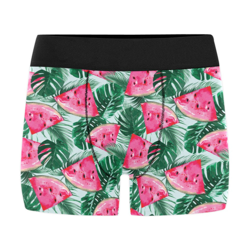 Watermelons tropical palm leaves pattern Men's All Over Print Boxer Briefs Men's Underwear