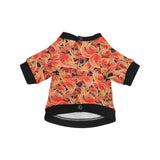 Fire flame pattern All Over Print Pet Dog Round Neck Fuzzy Shirt