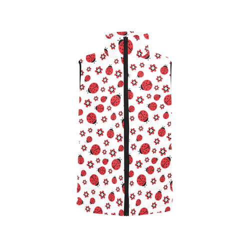 Ladybug Pattern Print Design 04 Men's Padded Vest