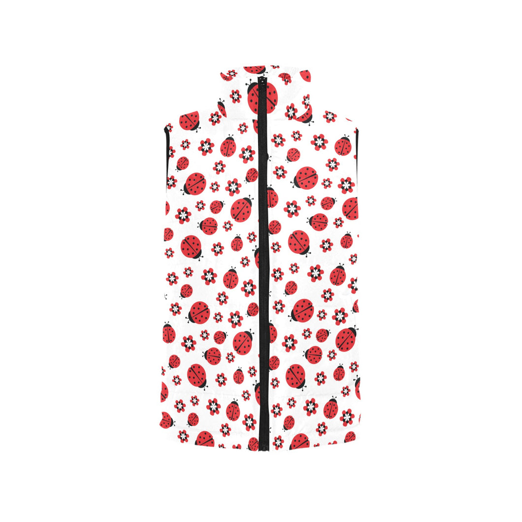 Ladybug Pattern Print Design 04 Men's Padded Vest