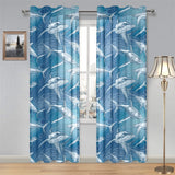 Shark hand drawn Gauze Curtain