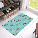 Dachshund decorative background Doormat