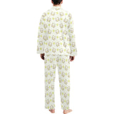 Cute cartoon frog baby pattern Men's Long Pajama Set