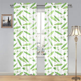 Green Peas Pattern Print Design 04 Gauze Curtain