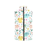 Cute elephants palm tree flower butterfly pattern Women's Padded Vest