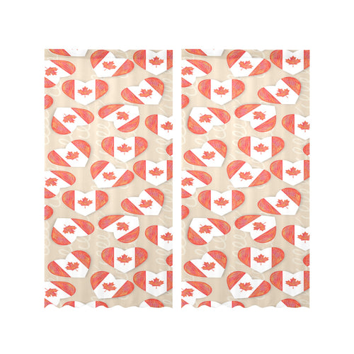 Canada Pattern Print Design 01 Gauze Curtain