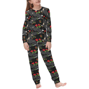 Eagle Pattern Print Design 04 Kids' Boys' Girls' All Over Print Pajama Set