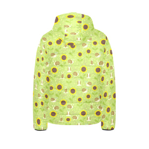 Snail Pattern Print Design 01 Kids' Boys' Girls' Padded Hooded Jacket