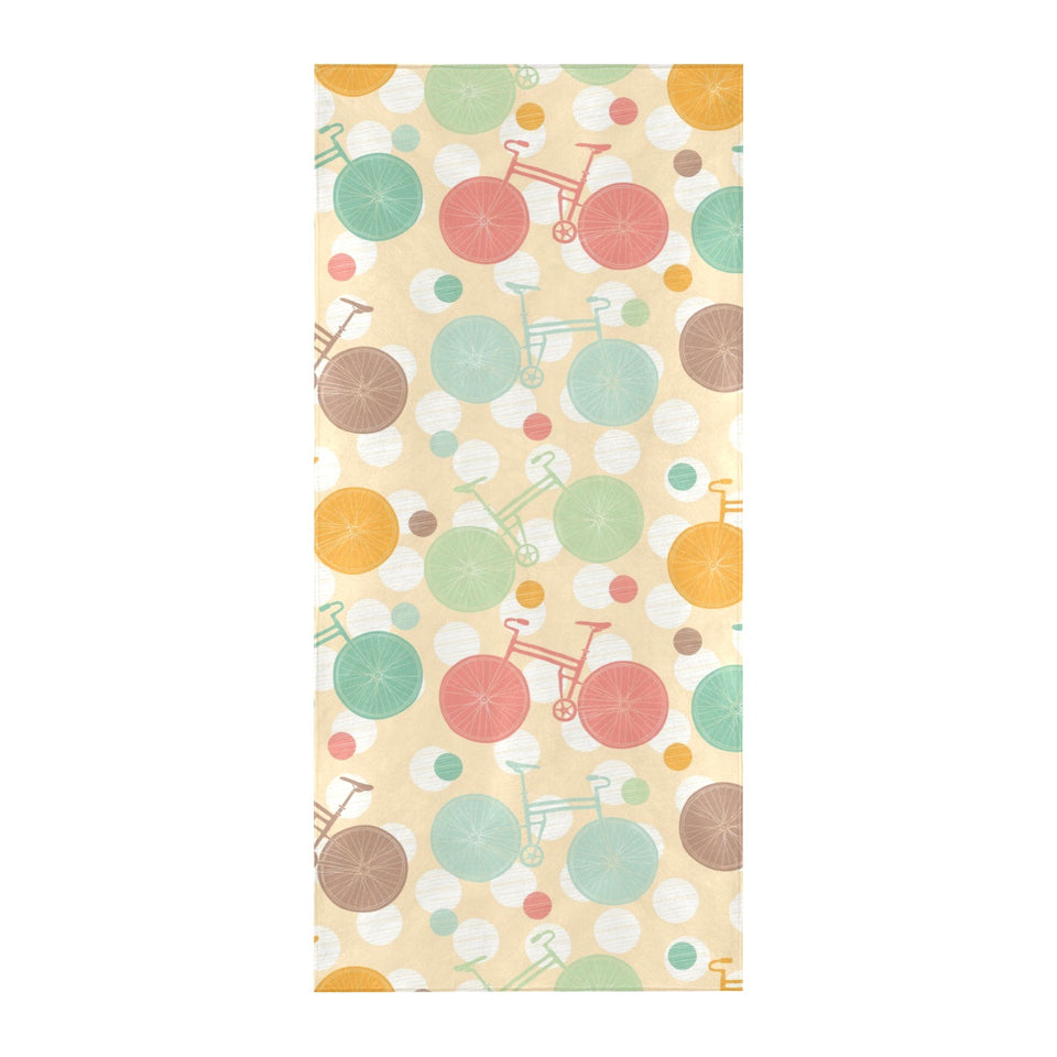 Bicycle Pattern Print Design 01 Beach Towel