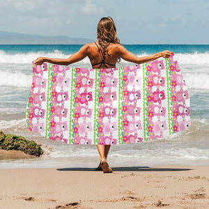 Teddy Bear Pattern Print Design 04 Beach Towel