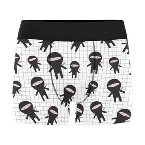 Ninja pattern plaid background Men's All Over Print Boxer Briefs Men's Underwear