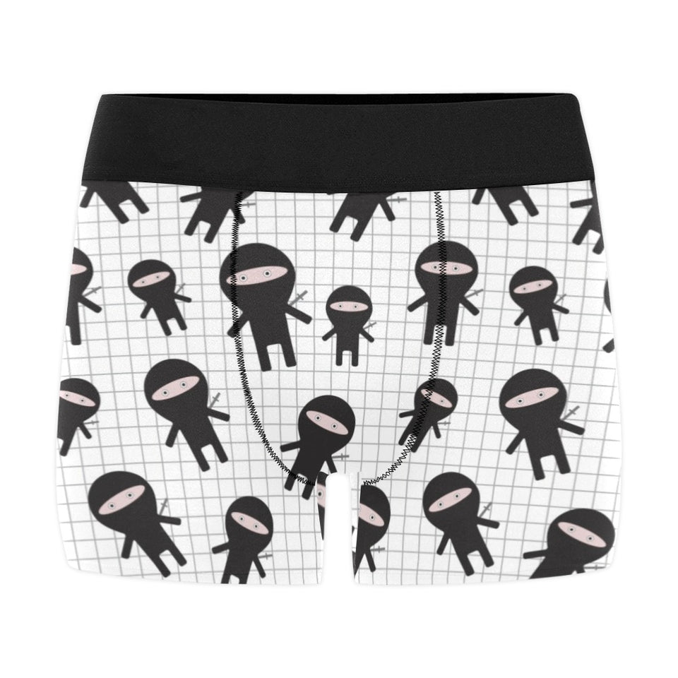 Ninja pattern plaid background Men's All Over Print Boxer Briefs Men's Underwear