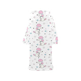 Cute poodle dog star pattern Blanket Robe with Sleeves
