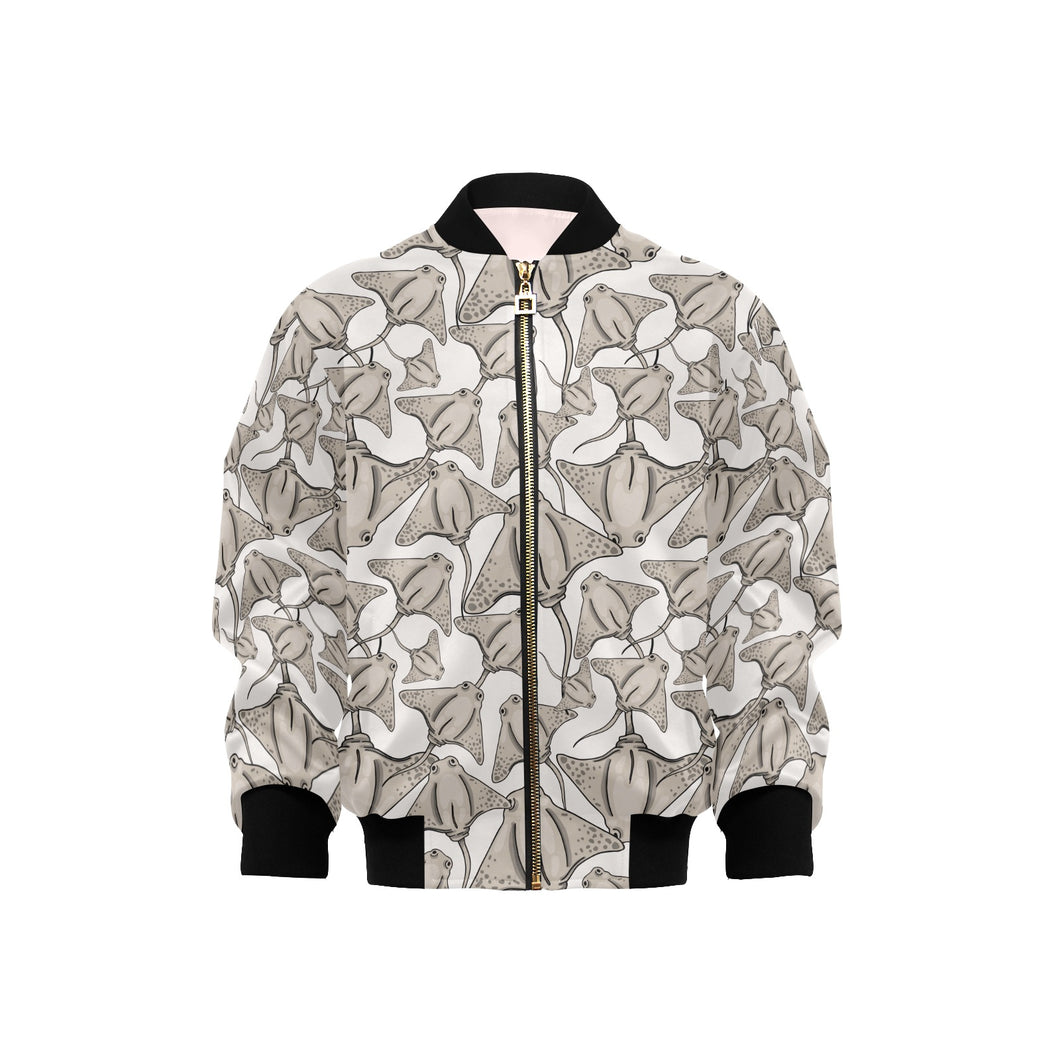 Stingray Pattern Print Design 05 Kids' Boys' Girls' Bomber Jacket