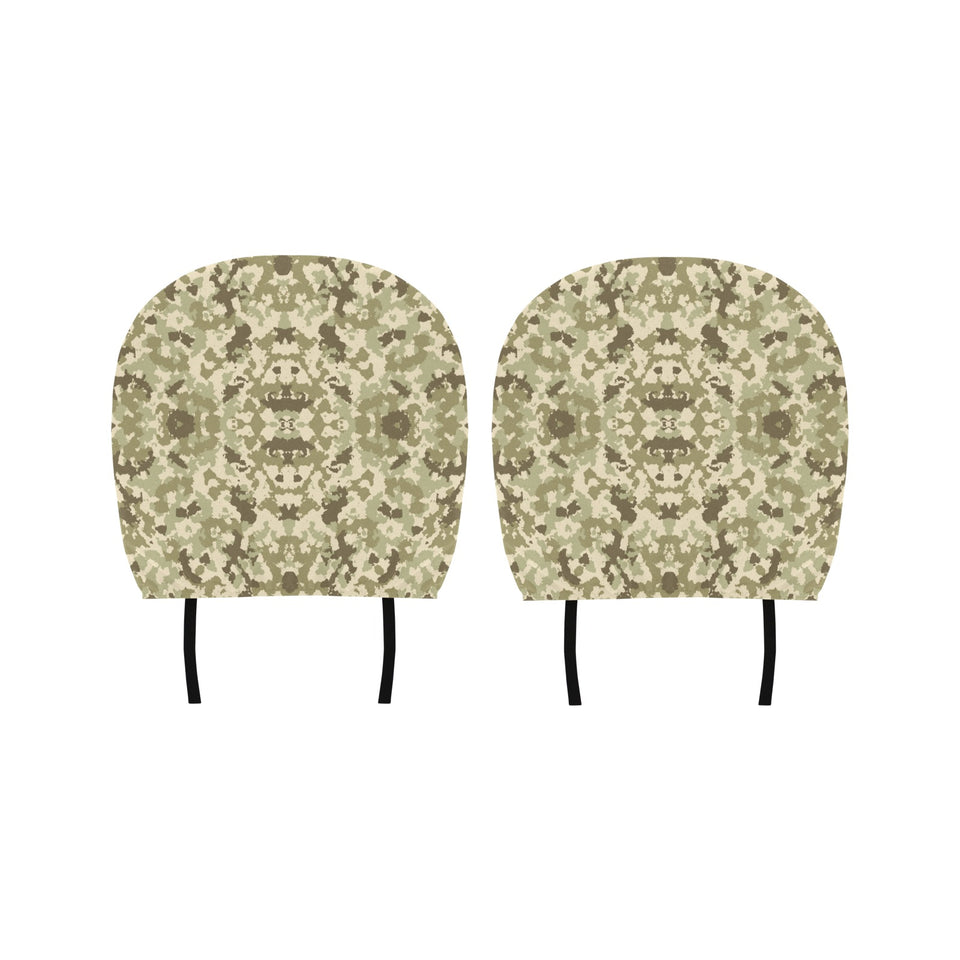 Light Green camouflage pattern Car Headrest Cover