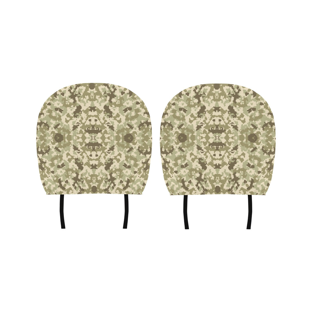 Light Green camouflage pattern Car Headrest Cover