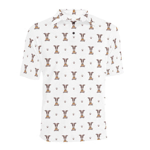 Greyhound Pattern Print Design 05 Men's All Over Print Polo Shirt