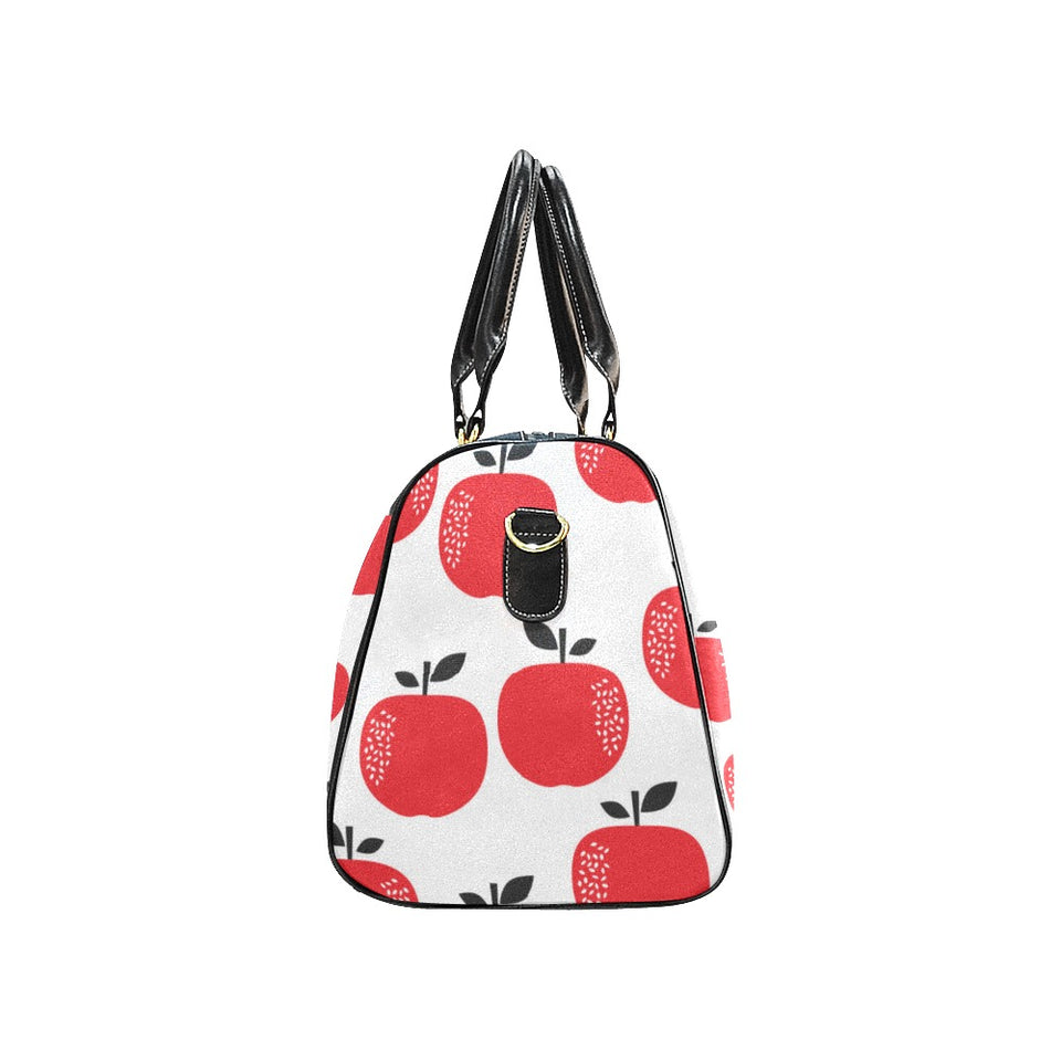 red apples white background Travel Bag
