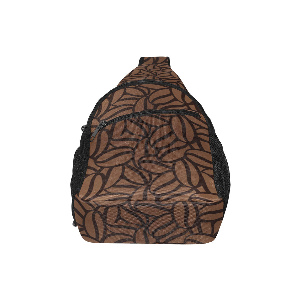 coffee bean pattern All Over Print Chest Bag