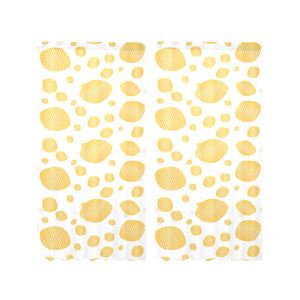 Potato Chips Pattern Print Design 03 Gauze Curtain