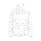 Airplane print pattern Men's Padded Hooded Jacket