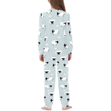 Sheep polka dot cloud pattern Kids' Boys' Girls' All Over Print Pajama Set