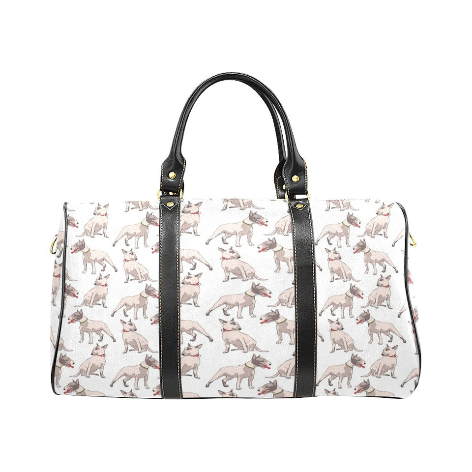 Bull Terrier Pattern Print Design 04 Travel Bag
