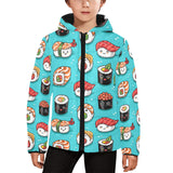 Cute sushi pattern Kids' Boys' Girls' Padded Hooded Jacket
