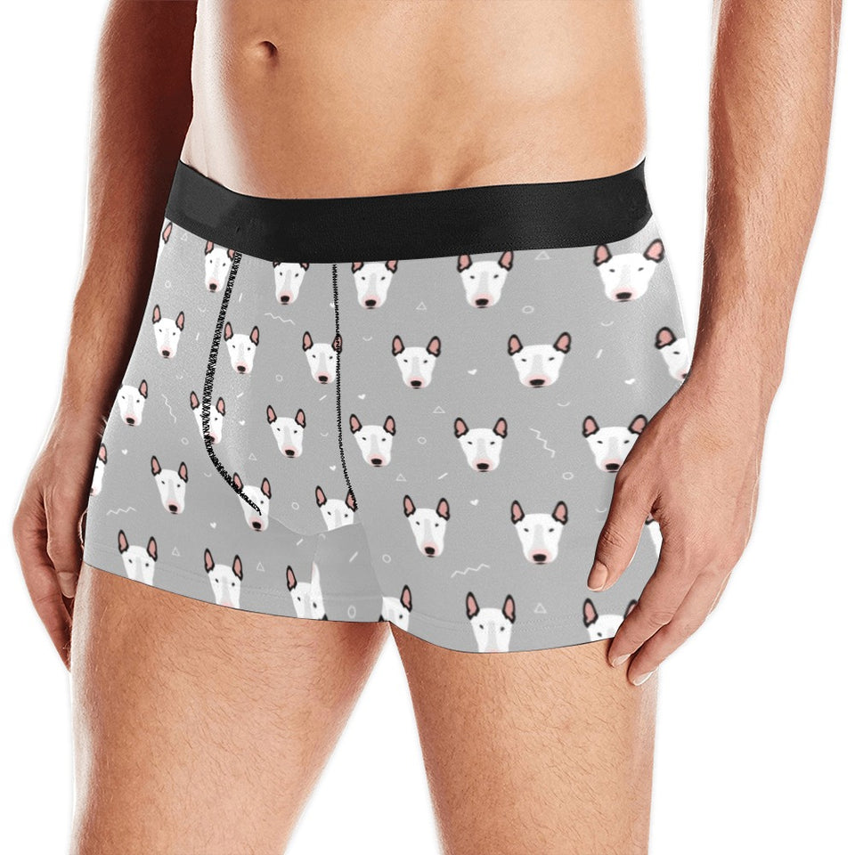 Bull Terrier Pattern Print Design 05 Men's All Over Print Boxer Briefs Men's Underwear